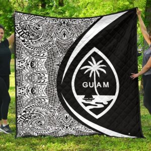Guam Coat Of Arms Polynesian Premium Quilt  Circle Style  04 J2  Quilt